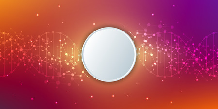 Molecular structure background. Abstract background with molecule DNA.のイラスト素材