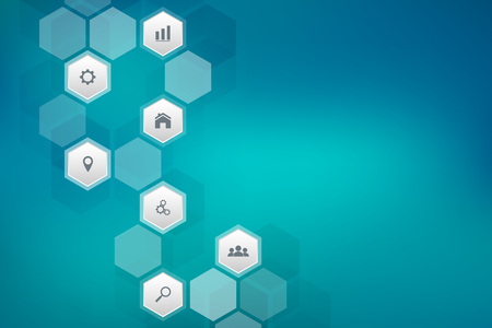 Medical background or science vector design. Molecular structure and chemical compounds. Geometric and polygonal abstract background.のイラスト素材