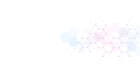 Abstract background with hexagons pattern. Concepts and ideas for medical, science and technology...