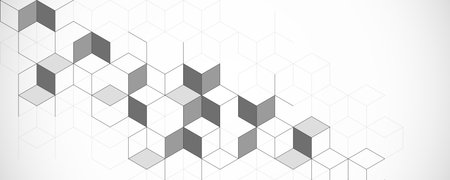 The graphic design element and abstract geometric background with isometric vector blocks. vector illustrationのイラスト素材