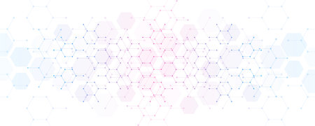 Abstract design element with geometric background of hexagons shape pattern