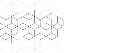 Abstract geometric background with isometric blocks, polygon shape patternの写真素材