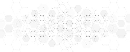 Abstract design element with geometric background of hexagons shape patternの写真素材