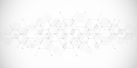 Molecular structure and genetic engineering, science, innovation technology, healthcare, and medicine designの写真素材