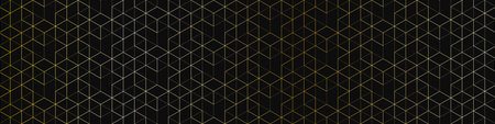 Abstract seamless pattern and geometric background with polygonal golden lines. Stylish texture for banner template or headerの写真素材