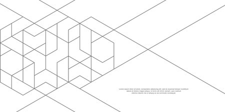 The graphic design elements with isometric shape blocks. Vector illustration of abstract geometric backgroundのイラスト素材