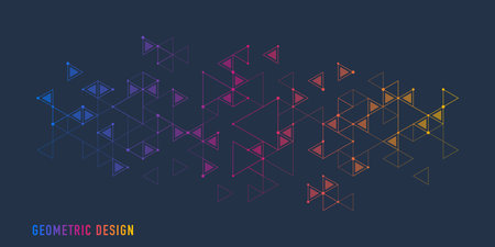 Abstract vector background with a geometric pattern of triangle shapes. Graphic design elementのイラスト素材