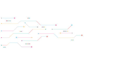 Circuit board texture with communication technology concept. Creative illustration.の写真素材
