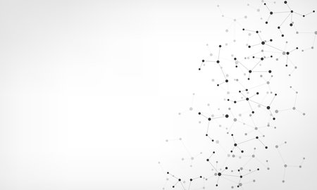 Illustration of molecular structure and genetic engineering, molecules DNA, neural network, scientific research. Abstract background for innovative technology, science, healthcare, and medicine.の写真素材