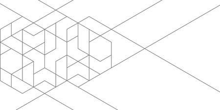 Abstract geometric background with isometric blocks, polygon shape pattern.の写真素材