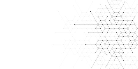 Abstract design element with geometric background of hexagons shape patternの写真素材