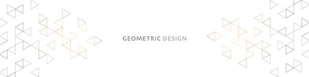 Graphic design element for web page or banner with a geometric pattern of triangle shapes.のイラスト素材