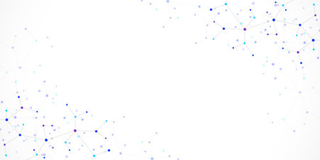 Molecular structure and genetic engineering, molecules DNA, neural network, scientific research. Abstract background for innovation technology, science, healthcare, and medicineのイラスト素材