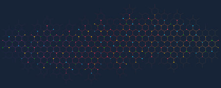 Abstract design element with geometric background of hexagons shape patternのイラスト素材