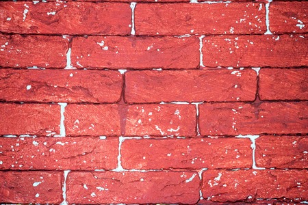 Brick wall painted red