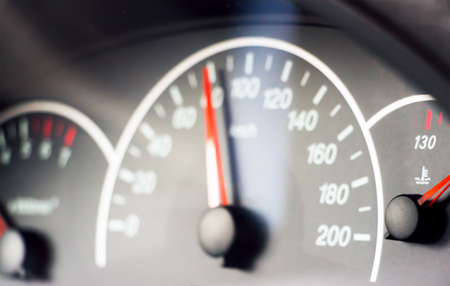 Blurred photo of the speedometer for the backgroundの写真素材