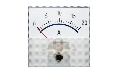 Electrical appliance ammeter isolated on white backgroundの写真素材