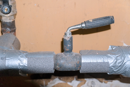 Adjustable gate tap valve on home heating systemの写真素材