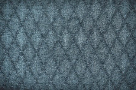 Texture of gray fabric with diamond or rombic patternの写真素材