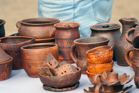 Handmade wooden utensils on the table