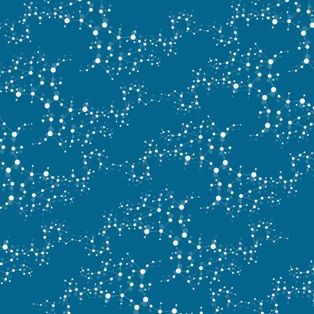 Structure molecule and communication Dna, atom, neurons. Science concept for your design. Connected lines with dots. Medical, technology, chemistry, science background. Vector illustrationのイラスト素材
