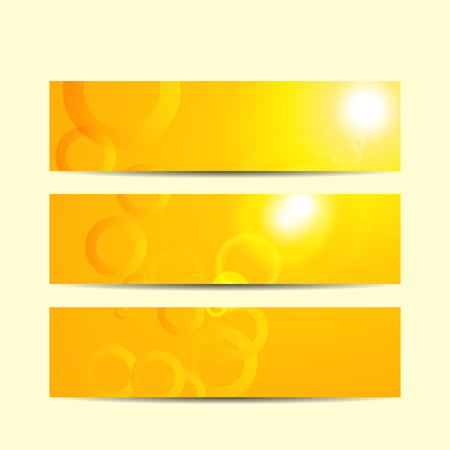 Modern abstract banner Yellow summer background with light glowing sparkles and glitter. Vector illustration,のイラスト素材