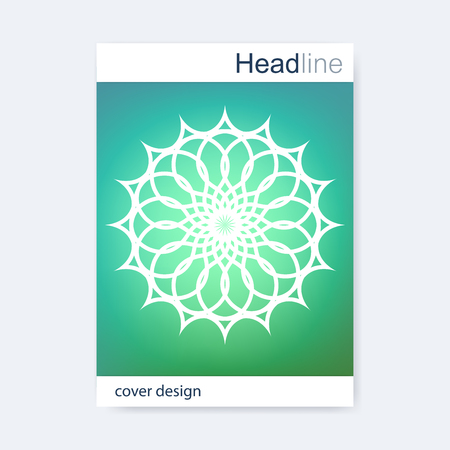 Brochure design template. Vector flyer layout. Pattern for magazine, leaflet, cover, poster design. Vector illustration.のイラスト素材