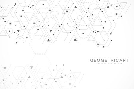 Science network pattern, connecting lines and dots. Global network connection vectorのイラスト素材