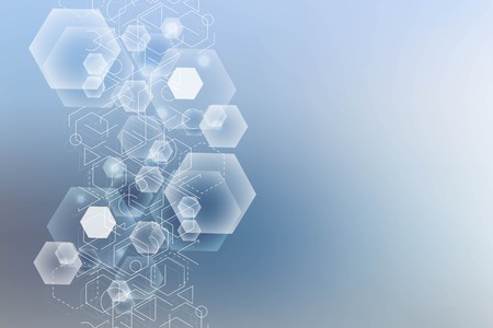 Big Data Visualization Background. Modern futuristic virtual abstract background. Science network pattern, connecting lines and dots. Global network connection vectorのイラスト素材