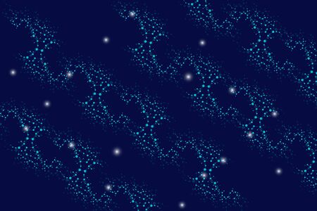 Structure molecule and communication. Dna, atom, neurons. Scientific concept for your design. Connected lines with dots. Medical, technology, chemistry, science background. Vector illustration.のイラスト素材