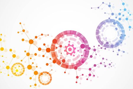 Big Data Visualization Background. Modern futuristic virtual abstract background. Science network pattern, connecting lines and dots. Global network connectionのイラスト素材