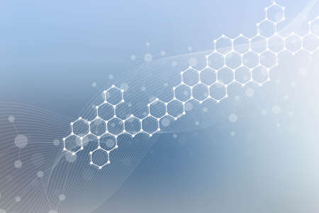 Structure molecule and communication. Dna, atom, neurons. Scientific concept for your design....