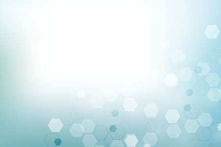 Hexagonal abstract background. Big Data Visualization. Global network connection. Medical,...