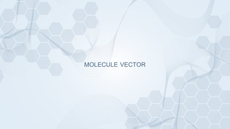 Abstract technology connect background lines and dots with hexagons. Modern hexagons technology concept design background. Vector illustration.のイラスト素材