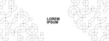 Modern abstract texture background with circles lines and dots shapes. Circles lines and dots geometric pattern for poster, header, web banner, footer, website, presentationのイラスト素材