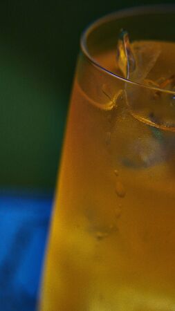 ice cube in a drink - close-upの写真素材