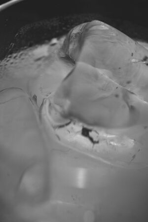 ice cube in a drink - close-upの写真素材