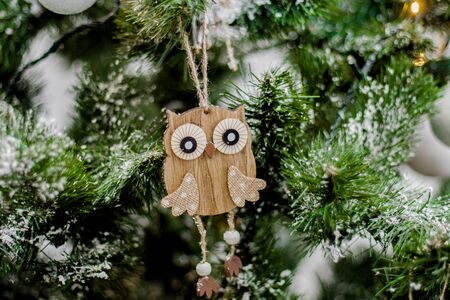 Christmas ornaments on the treeの写真素材