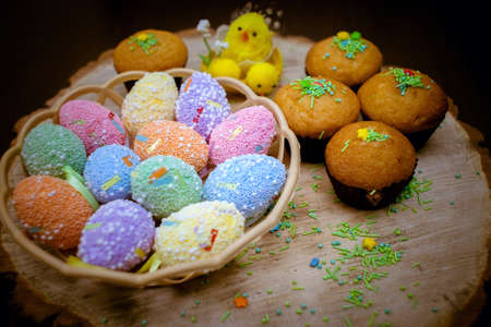 Colorful Easter eggs background