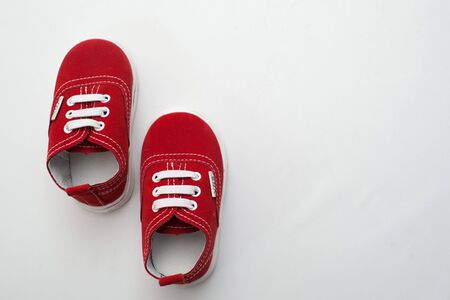 baby shoes, announcement, beauty bow copy lightの写真素材