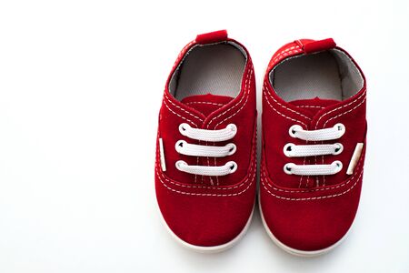 baby shoes, announcement, beauty bow copy lightの写真素材