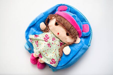 Yellow plastic toy lion , different character, isolated on white background, surprise, yellow, bear, full lifeの写真素材