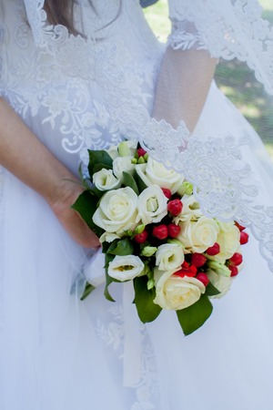 Bride bouquet, natural, rose, style bunch holiday color dayの写真素材