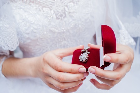 Beautiful set of women's wedding accessories. Bride's morning, fashion, loveの写真素材