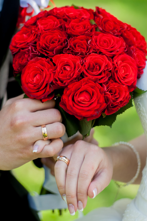Bride bouquet, natural, rose, style bunch holiday color dayの写真素材