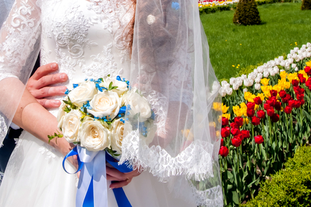 Guests Throwing Confetti Over Bride And Groom At Wedding, civil, indian, daughterの写真素材