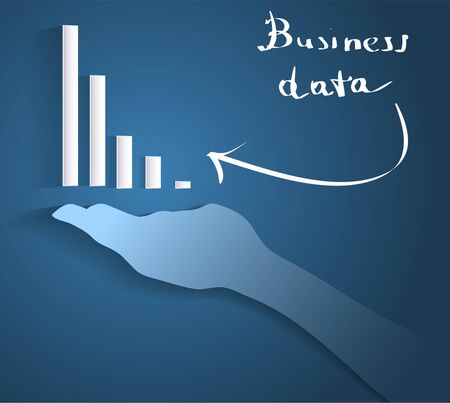 Hand with  info-graphic chartのイラスト素材