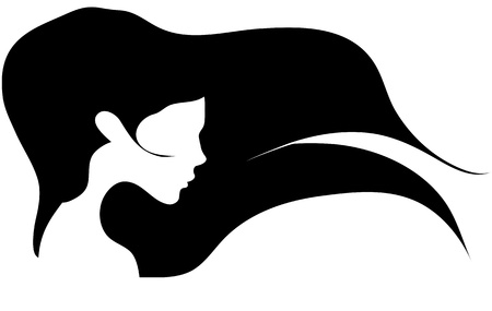 Girl with long hairのイラスト素材
