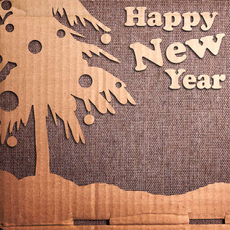 Christmas decoration over grunge background/vintage paper christmas cardの写真素材
