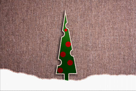 Christmas decoration over grunge background/vintage paper christmas cardの写真素材
